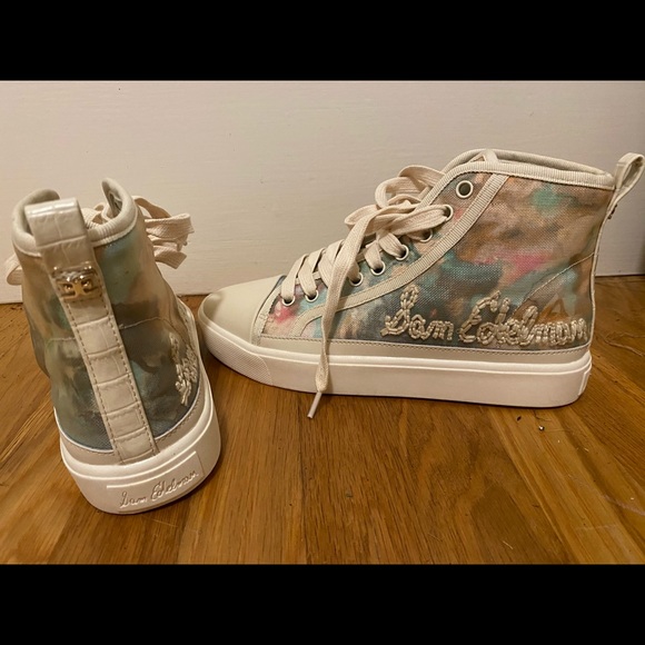 Sam Edelman Colorful Pink Hightop Sneakers - Picture 5 of 6